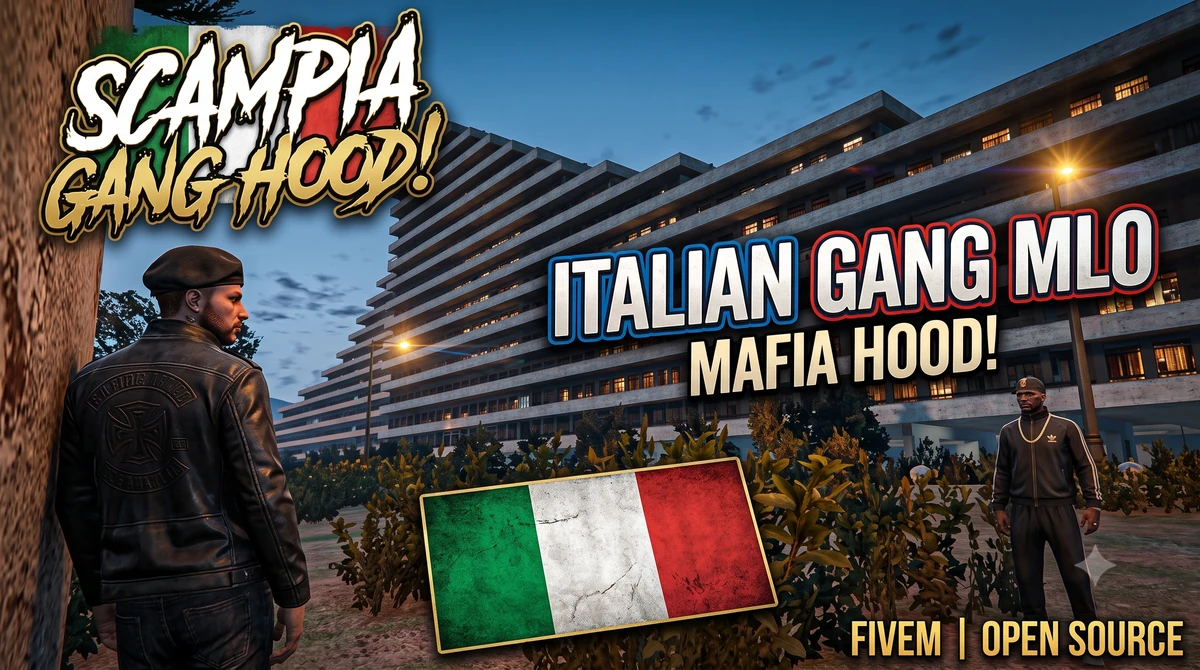 Scampia Gang Hood MLO FiveM | Italian Gang & Mafia Hood | Open Source